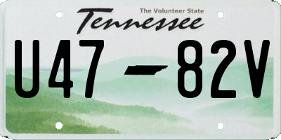 TN license plate U4782V