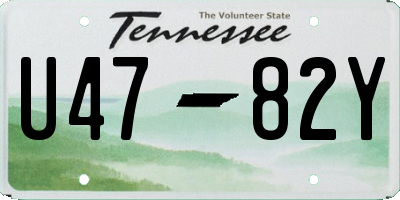 TN license plate U4782Y
