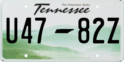 TN license plate U4782Z