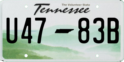 TN license plate U4783B
