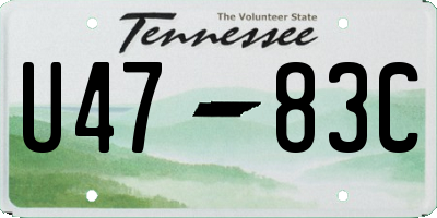 TN license plate U4783C