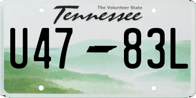 TN license plate U4783L