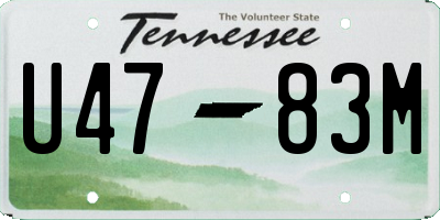 TN license plate U4783M