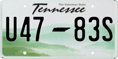TN license plate U4783S