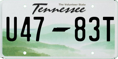 TN license plate U4783T