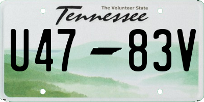 TN license plate U4783V