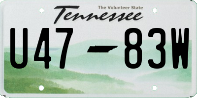 TN license plate U4783W