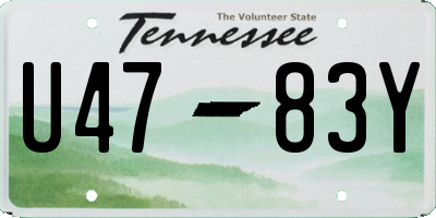 TN license plate U4783Y