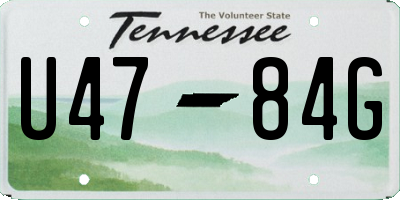 TN license plate U4784G