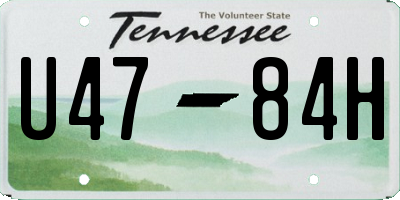 TN license plate U4784H