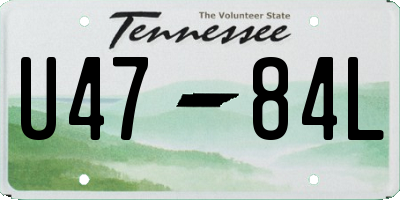 TN license plate U4784L