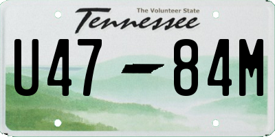 TN license plate U4784M