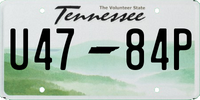 TN license plate U4784P