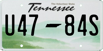 TN license plate U4784S