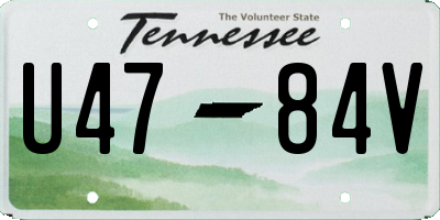 TN license plate U4784V