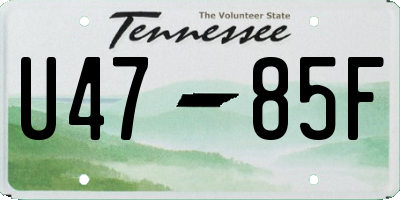 TN license plate U4785F