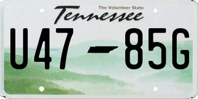 TN license plate U4785G