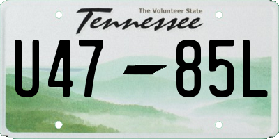TN license plate U4785L