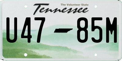 TN license plate U4785M