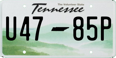 TN license plate U4785P