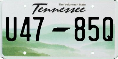 TN license plate U4785Q