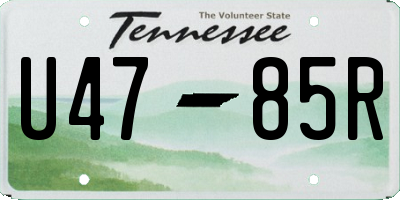 TN license plate U4785R