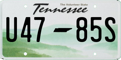 TN license plate U4785S