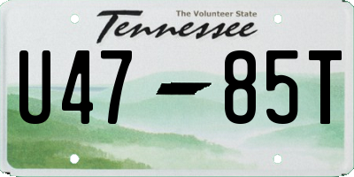 TN license plate U4785T