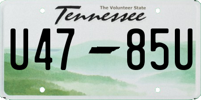 TN license plate U4785U