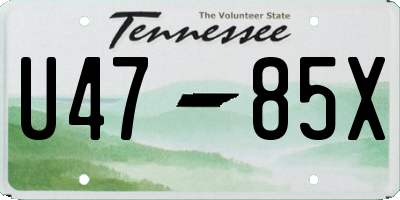 TN license plate U4785X
