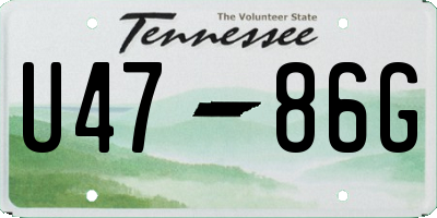 TN license plate U4786G