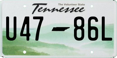 TN license plate U4786L