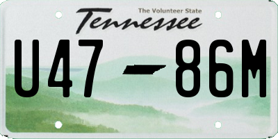 TN license plate U4786M