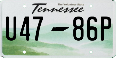 TN license plate U4786P