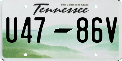 TN license plate U4786V