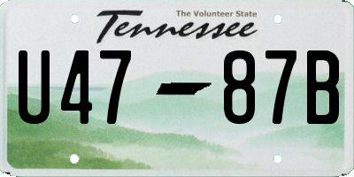 TN license plate U4787B
