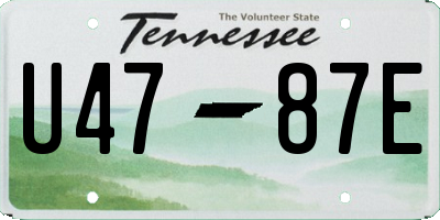 TN license plate U4787E