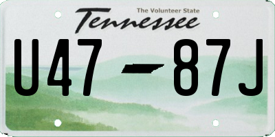 TN license plate U4787J