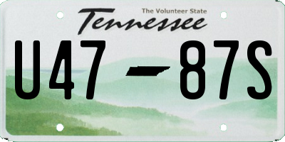 TN license plate U4787S