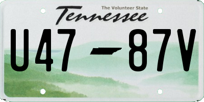 TN license plate U4787V