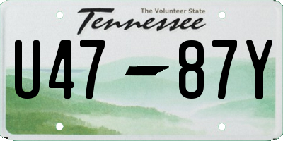 TN license plate U4787Y