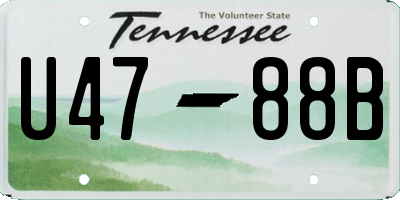TN license plate U4788B