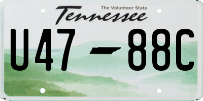 TN license plate U4788C