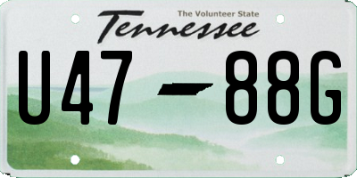 TN license plate U4788G