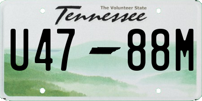 TN license plate U4788M