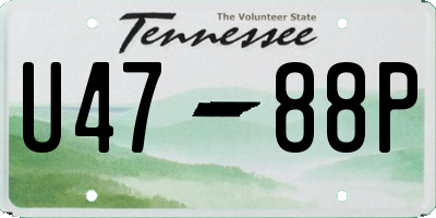 TN license plate U4788P