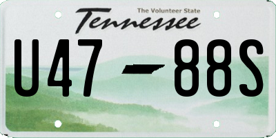 TN license plate U4788S