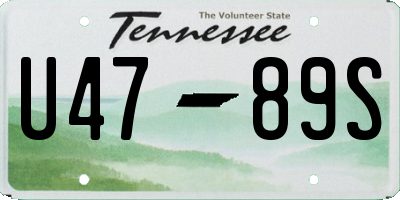 TN license plate U4789S