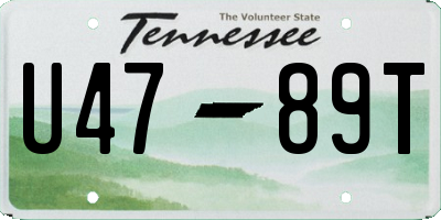 TN license plate U4789T