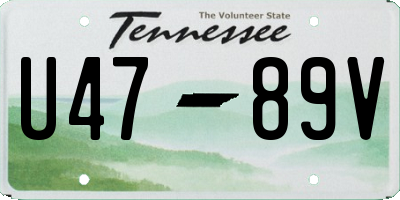 TN license plate U4789V